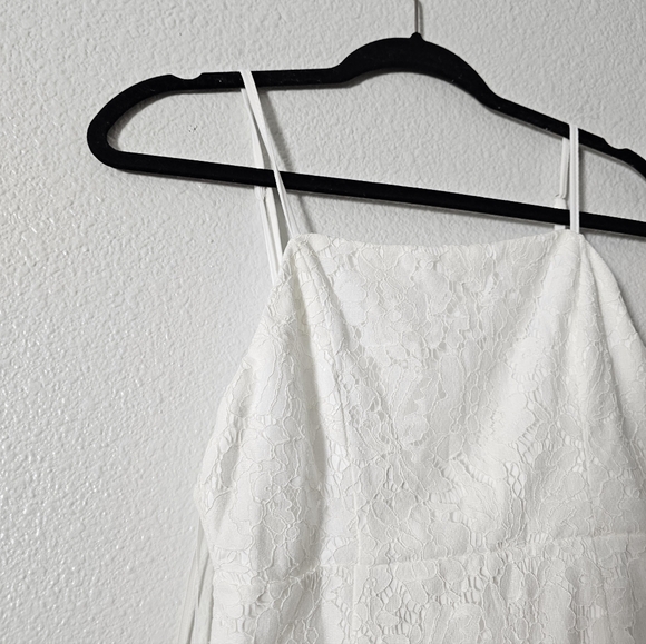 White Gauze Tie-Strap Romper Sz S - Picture 8 of 8